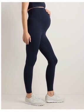 Quince Maternity High-Waist Navy Leggings size M